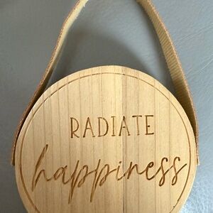 Wooden Wall Hanging with Positive Message